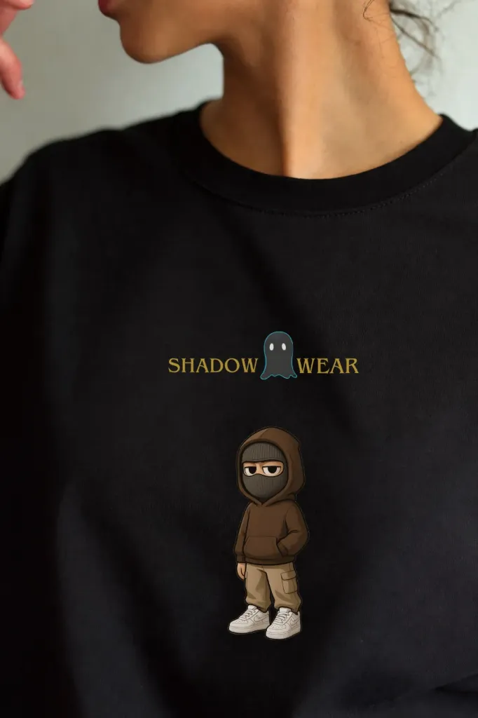 BLACK SWEATSHIRT 320GSM FABRIC BOY TEMPLATE