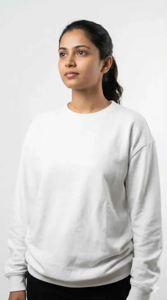 WHITE COLOUR FEMALE SWEATSHIRT
